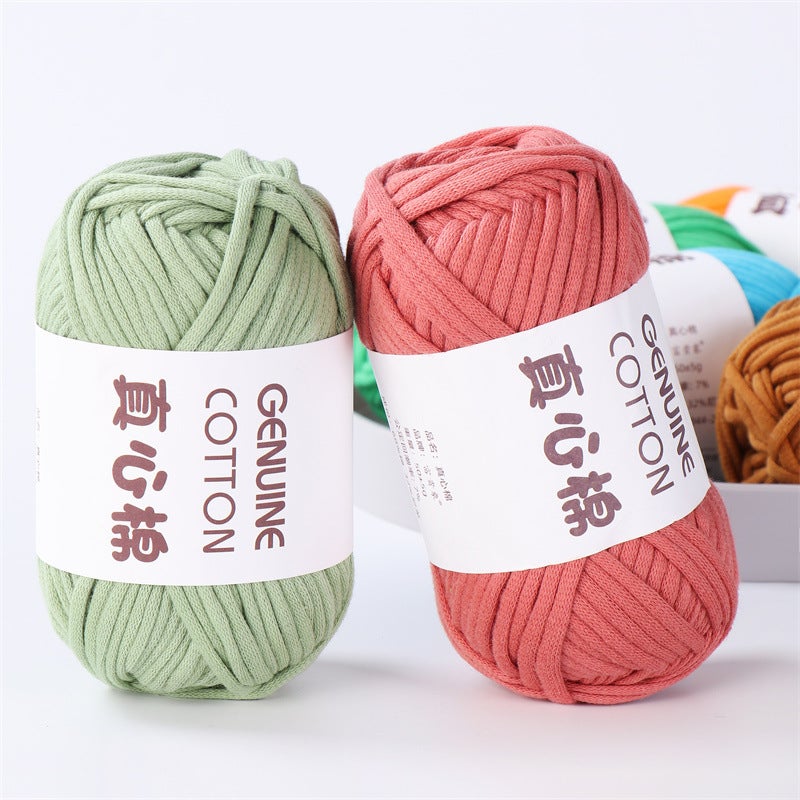 Sincerely Cotton Filled Core Milk Cotton Wool Wool Yarn Handmade Diy Crochet Blanket Material Bag - Image 2